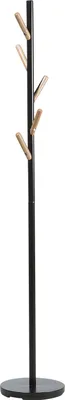 Produktbild von BELIANI Kleiderständer Schwarz Metall Kiefernholz 170 cm Modern Stilvoll Praktisch Flur