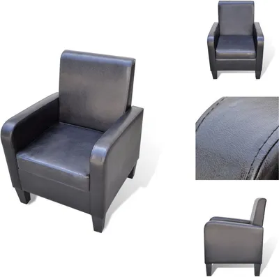 Zdjęcie produktu dla vidaXL Fotel czarny imitacja skóry  - Fotel