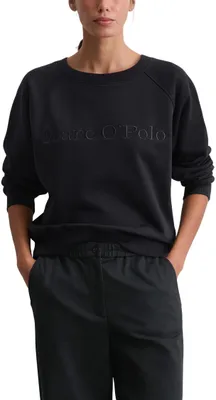 Produktbild von Marc OߴPolo Damen Sweatshirt aus Baumwolle mit Logo-Stickerei, Blau (Deep Ni