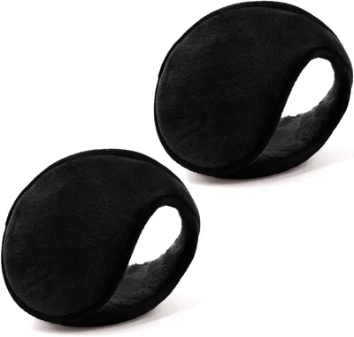 Produktbild von Ohrenschützer (Ohrenwärmer) für Damen und Herren innovativer Ohrenschutz hält die Ohren warm im Winter | Ohrwärmer(2 Stück Schwarz)