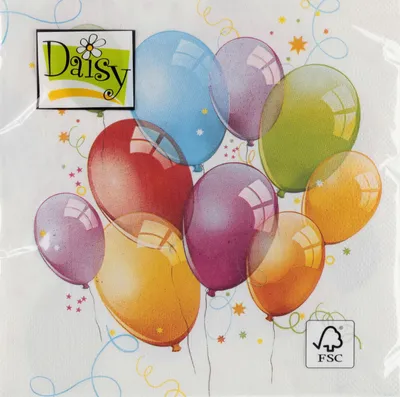 Image de Serviettes 33x33 cm - Birthday Balloons