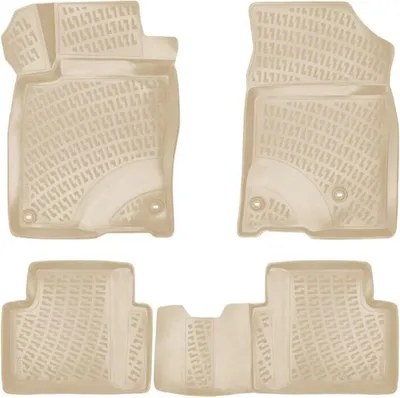 Image de 2015-2021 Tapis de sol Honda Civic Découpable TPE Beige 4 pcs