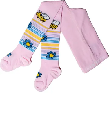Produktbild von Kinderstrumpfhosen für Mädchen Kleine Biene Hellrosa Größe 98-104