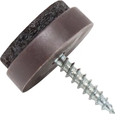 Produktbild von Adsamm® | 16 x Filzgleiter mit Schraube | Ø 20 mm | Braun | rund | Möbelgleiter zum Schrauben in von Adsamm®