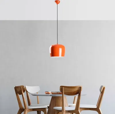 Image de Opviq, Yozgat - Orange, Lustre, orange, métal, 23 x 23 x 24 - 114 cm