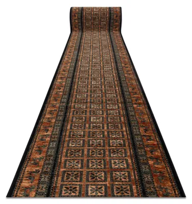 Produktbild von Wolle Läufer KASHQAI 4301/500 orientalisch, Rahmen grün / beige 67cm Grün 67x610 cm