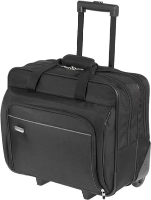 Image de Sac à roulettes - Sac pour ordinateur portable - Voyage d'affaires - Matériau résistant à l'eau - Jusqu'à 16 pouces - Noir