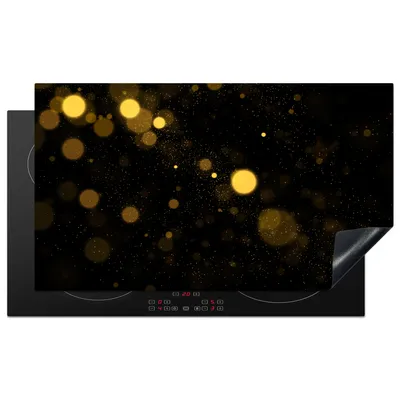 Produktbild von KitchenYeah© Herdabdeckplatte Gold - Abstrakt - Luxus - Schwarz , 91x52cm, Küche Deko, Glaskeramikkochfeld Herdabdeckung, Abdeckplatte fùr Kochfeld