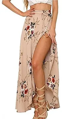Produktbild von Solidchoice – Langes, lässiges Strandkleid mit Blumenmuster für Damen