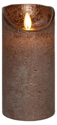 Produktbild von Anna's Collection Gefuhrte stumpfe Kerze - Bronze - 15 x D7,5 cm
