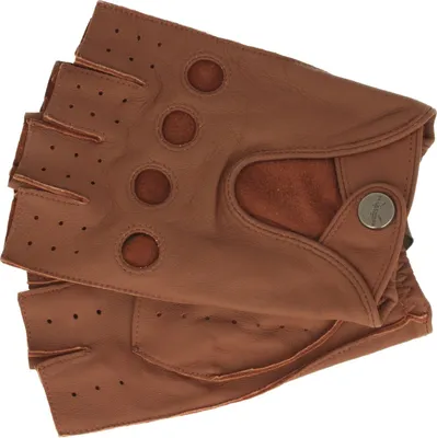 Pearlwood Sommerhandschuhe aus 100% Leder ohne Finger in braun