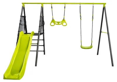 Image de Terrain de jeu de luxe avec balançoire et toboggan