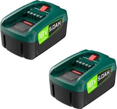 Immagine prodotto di Batteria di ricambio per utensili, 18 V, alta capacità, 2 pezzi da 5000 mAh
