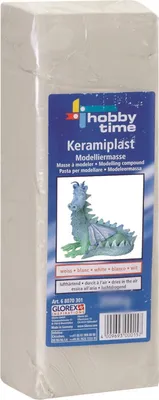 Produktbild von Keramiplast Modelliermasse gebrauchsfertig lufthärtend hohe Standfestigkeit weiß 1 kg
