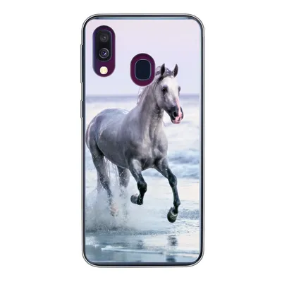 Produktbild von MuchoWow® Handyhülle Schutzhülle Hülle für Samsung Galaxy A40 Pferde - Luft - Meer Silikon Softcase Handy Hülle - Handy-Tasche