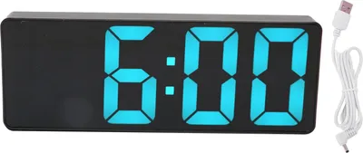 Zdjęcie produktu dla Cyfrowy budzik na baterię USB z dużą niebieską cyfrą Lustro biurkowe LED z wyświetlaczem temperatury do sypialni i biura