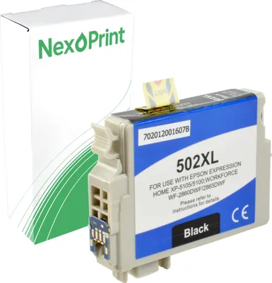 Produktbild von Druckerpatrone kompatibel zu Epson C13T02W140 502XL black WorkForce WF-2880 DWF Epson WF-2865 DWF Epson WF-2860 DWF Epson Expression Home XP-5155 Epson XP-5150