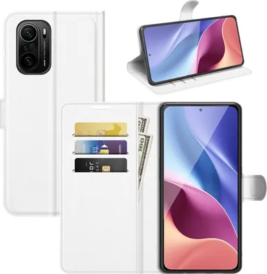 Produktbild von König Design Hülle kompatibel mit Xiaomi Mi 11i / Poco F3 Kunstleder Handyhülle - Handy Case Weiß