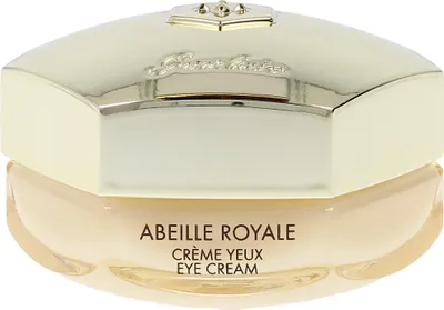 A close-up studio shot of a jar of Guerlain Abeille Royale eye cream.