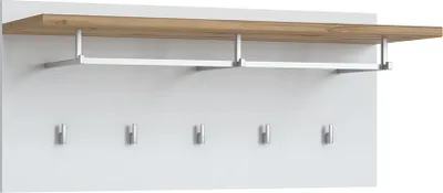 Produktbild von Garderobenpaneel, weiß mit Eiche, HUESCA-129