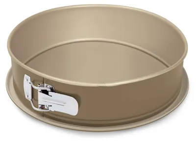 Produktbild von Guardini Gold Elegance Kuchenform 1 Boden 28 cm, Tropfschutzboden, Stahl mit Antihaftbeschichtung, Farbe gold
