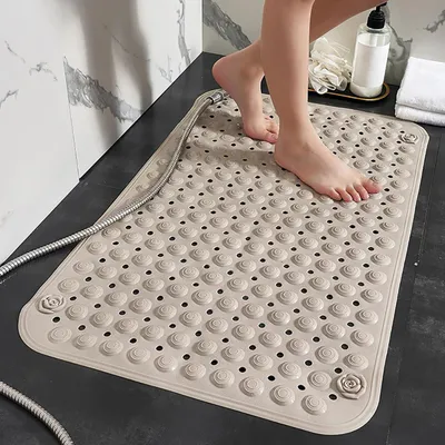 Produktbild von Rutschfeste Duschmatte mit Saugnäpfen und Abflusslöchern 50 x 80 cm