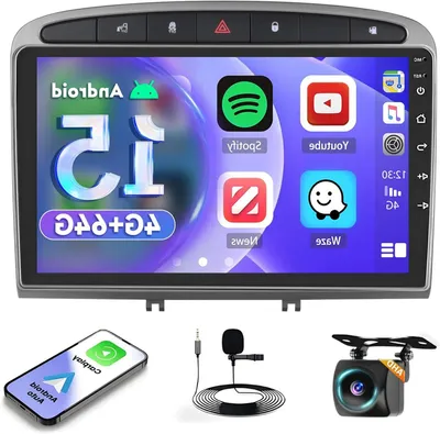 Immagine prodotto di Autoradio con display HD da 9 pollici, sistema Android 13, CarPlay wireless e navigazione GPS integrata, 4 GB di RAM