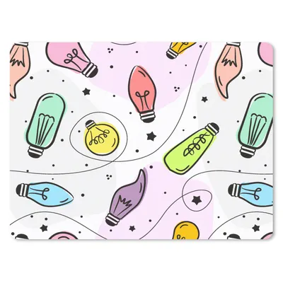 Produktbild von MuchoWow® Mauspad Mousepad Pastell - Regenbogen - Lampe - Muster 23x19 cm - Mousepads - Maus Mat - Pad - Mausunterlage - Schreibtischunterlage - Mauspad