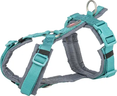Produktbild von TRIXIE Premium Trekking Geschirr - aqua/grafit - 36–44 cm/15 mm