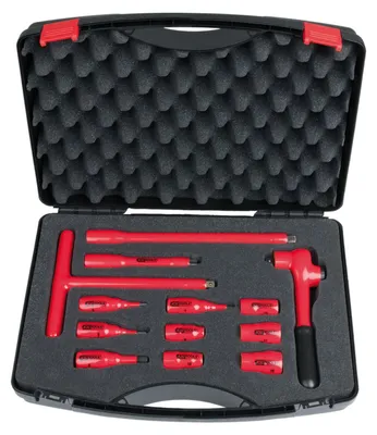 Produktbild von KS Tools 117.1888, Steckschlüssel-Satz, 3/8", 13 Kopf/Köpfe, Stahl, IEC 60900, 2,4 kg