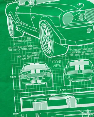 Produktbild von style3 GT 500 Blaupause T-Shirt Herren fastback