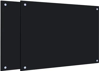 Obrázok produktu pre vidaXL Kuchynské striešky 2 ks čierne 70x50 cm tvrdené sklo