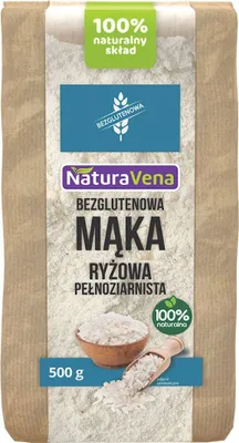 Obrázok produktu pre RYŽOVÁ MÚKA CELOZRNNÁ, BEZLEPKOVÁ 500 g - NATURAVENA