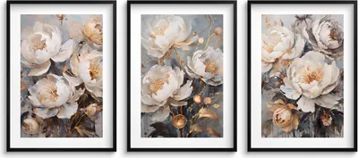 Immagine prodotto di Poster per il soggiorno Peonie Elegante decorazione murale per la camera da letto 3x50x70