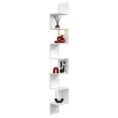 Produktbild von Eck-Wandregal Maxi 202 cm – modernes Hängeregal für die Ecke – platzsparendes Regal für Wohnzimmer, Bad, Küche, Flur