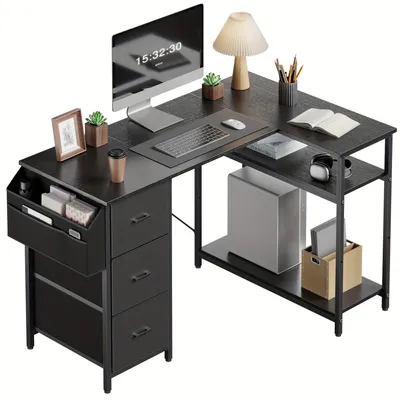 Produktbild von Schreibtisch - Schreibtischplatte - Computertisch - Eckschreibtisch - Arbeitsplatz - L-förmiges Design
