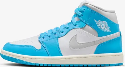 Produktbild von Nike Air Jordan 1 Mid "Dark Powder Blue White Sail Neutral Grey" Blau, Größe: 40,5
