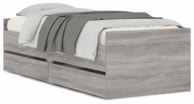 Obrázek produktu pro vidaXL Rám postele se zásuvkami Grey Sonoma 100x200 cm
