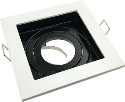 Image de Geminus, plafonnier carré orientable noir et blanc ID-1000 Idealed