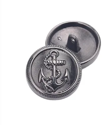 Image de Lot de 10 boutons métalliques, noir mat, 15 mm