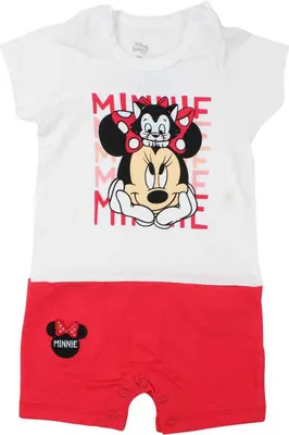 Produktbild von Spielanzug - Minnie - Baby-Mädchen - Kind 12M - Rot - 100 % Baumwolle – 180 g/m² - TrendyFlair