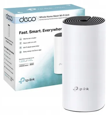 Productafbeelding van TP-Link DECO M4 - WLAN-systeem - (router) - tot 260 m² - Netwerk: 1GbE - Wi-Fi 5 - Dual-band