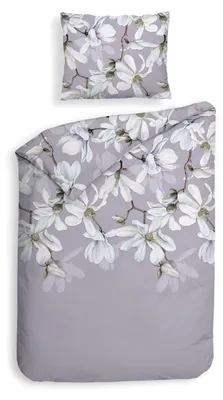 Produktbild von Heckettlane Stacey Bettbezug - 155x220 cm – 100% Baumwoll-Flanell – Hochwertige Bettwäsche mit motiv – Weich - Atmungsaktiv und Hautfreundlich – inkl. 80x80 cm Kissenbezug – Violett
