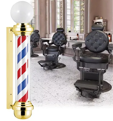 Image de Plafonnier colonne lampe LED de barbier enseigne publicité salon 108 cm