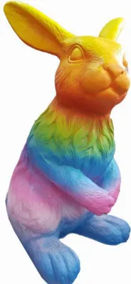 Produktbild von Hase 130cm hoch Dekorationsfigur - GFK - vergrößert - für draußen