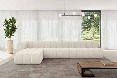 Produktbild von ALTDECOR Modulares Sofa Ecksofa in L-Form - Darnel-L3 - 387x177x70 cm Beige - Corner modular Sofa Eckcouch Couch Wohnlandschaft Cauchsofa Bodensofa Polstersofa