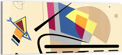 Produktbild von DEQORI Glasbild Echtglas 150x60 cm 'Dreiecksgebilde' Wandbild Bild modern Deko