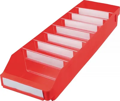 Produktbild von Regalkasten L600xB180xH95mm rot PP