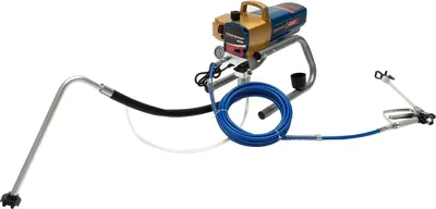 Immagine prodotto di Spruzzatore airless - Sistema di spruzzatura idrodinamico 1500 W - Per pitture per facciate e pareti - Vernici e smalti - Pistola a spruzzo - Blu