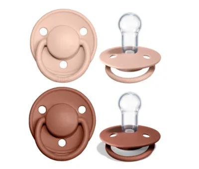 Produktbild von BIBS 150211 Woodchuck & Blush 0-36M Silikon-Schnuller, BPA-frei